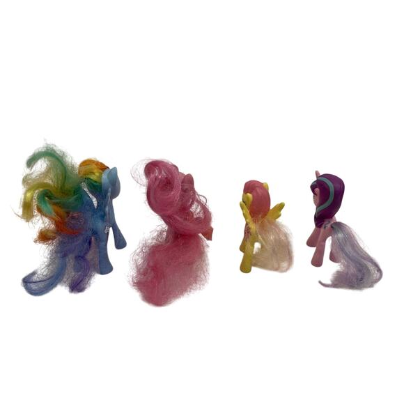 2010 My Little Pony Figures Lot Of 4 Rainbow Dash Pinkie Pie Buttercup Twilight - Picture 2 of 10